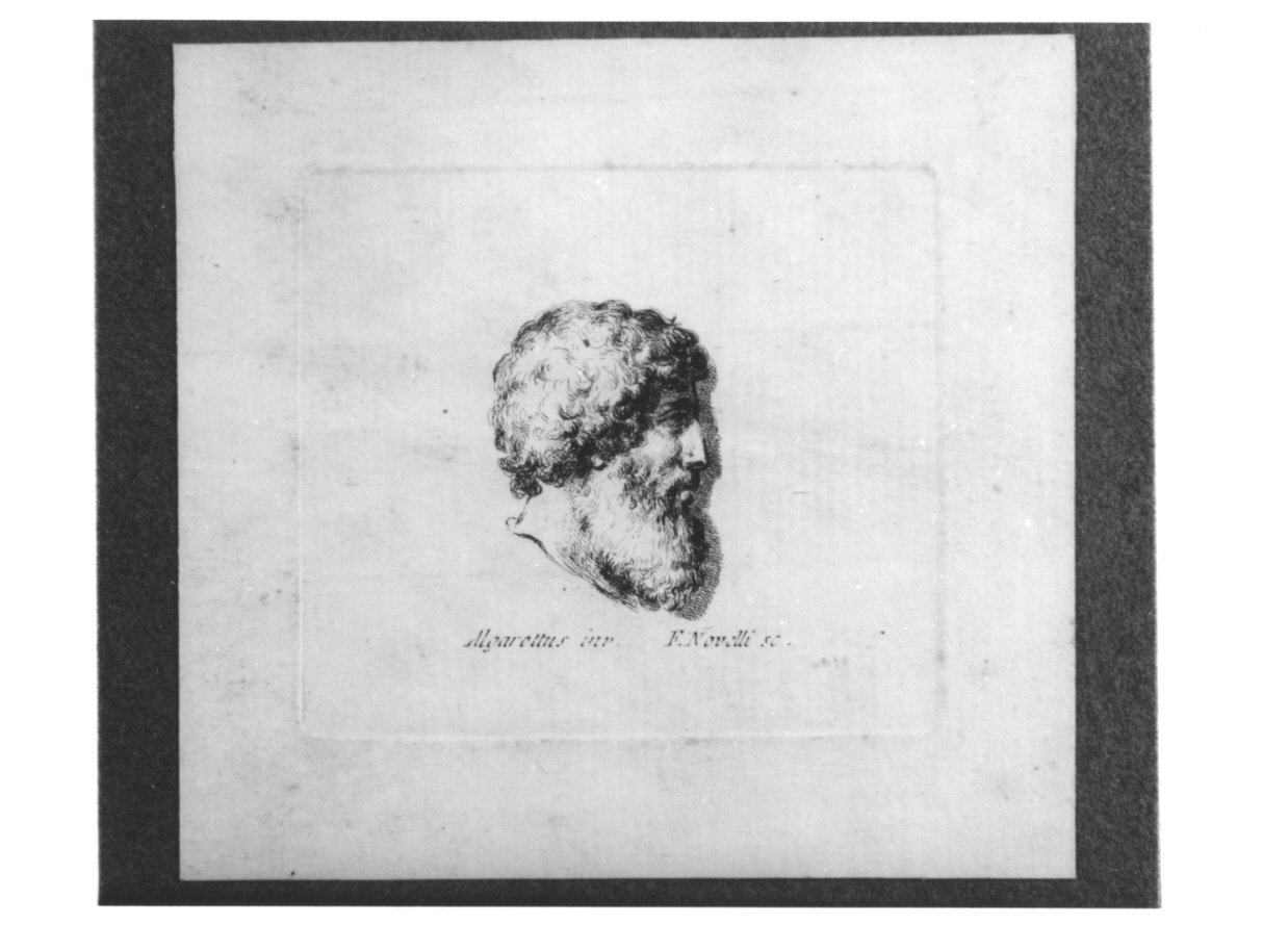 testa d'uomo di profilo (stampa, serie) di Algarotti Francesco, Novelli Francesco (primo quarto sec. XIX)
