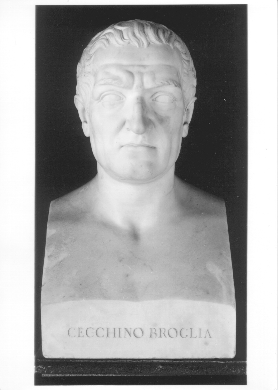 busto ritratto di Cecchino Broglia (busto, opera isolata) di Albertoni Giovanni (secondo quarto sec. XIX)