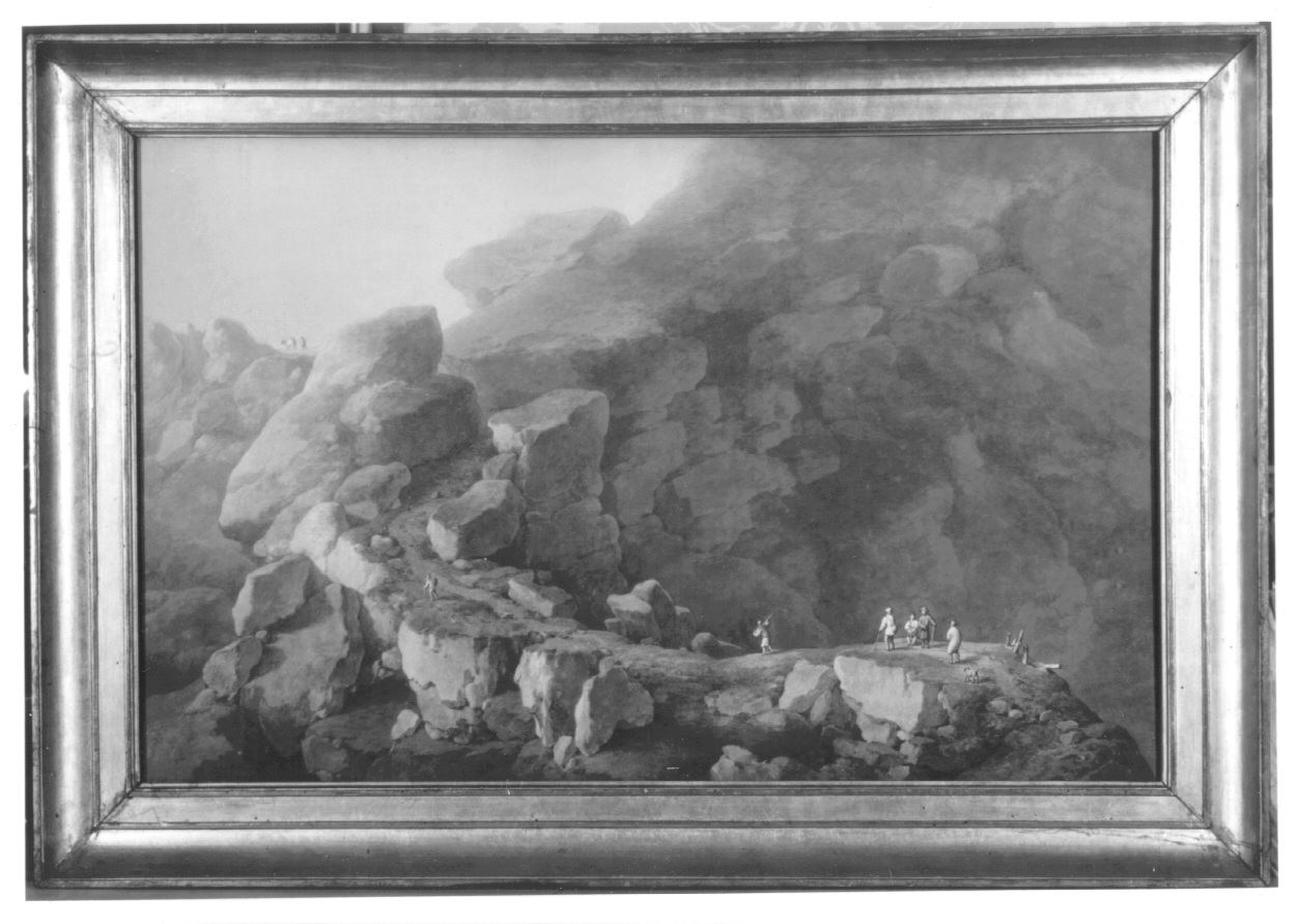 Strada alpestre, paesaggio montano (dipinto, opera isolata) di Bagetti Giuseppe Pietro (prima metà sec. XIX)