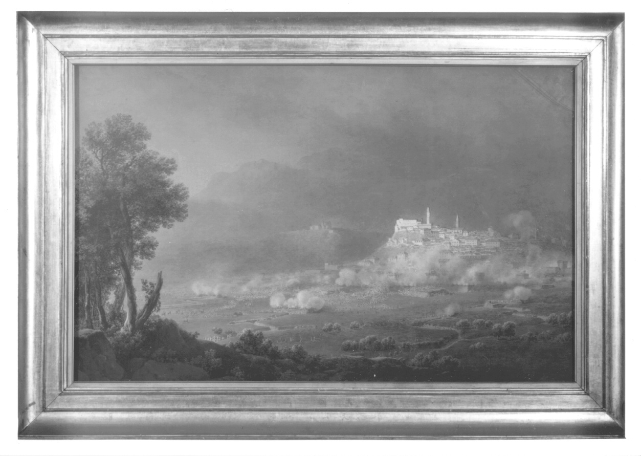 Assalto di Saluzzo, assalto di Saluzzo (dipinto, opera isolata) di Bagetti Giuseppe Pietro (prima metà sec. XIX)