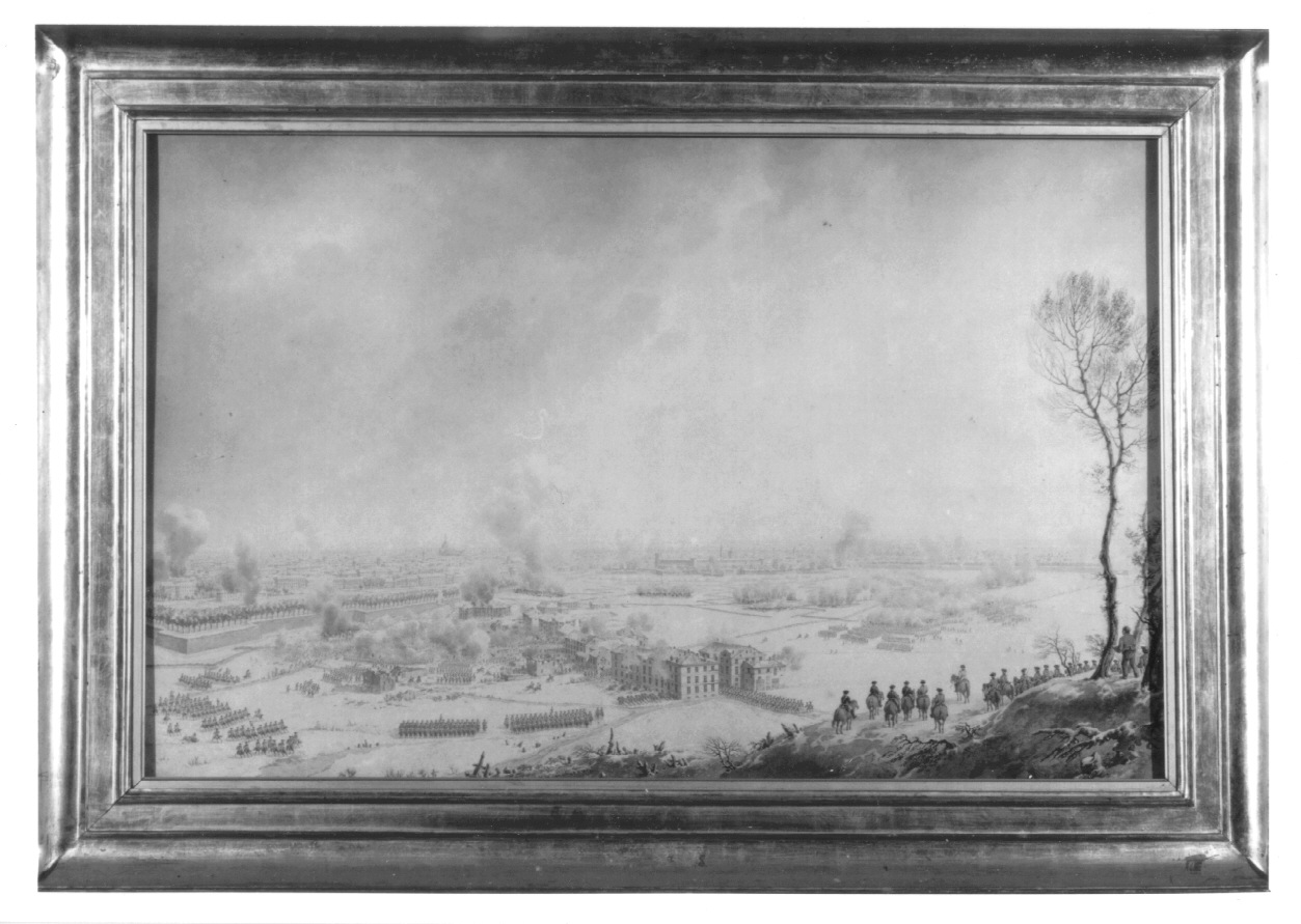 L'assedio del castello di Milano, assedio del Castello di Milano (dipinto, opera isolata) di Bagetti Giuseppe Pietro (prima metà sec. XIX)