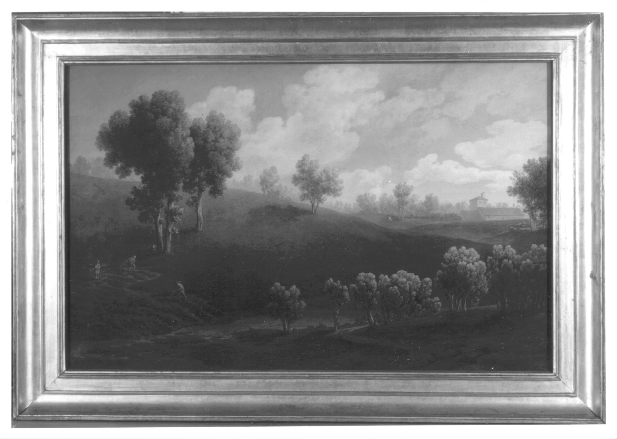 Il mese di Maggio, campo di biade, paesaggio (dipinto, opera isolata) di Bagetti Giuseppe Pietro (prima metà sec. XIX)