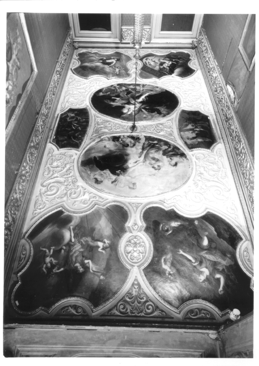 motivi decorativi a girali vegetali (soffitto dipinto, complesso decorativo) - ambito piemontese (ultimo quarto sec. XIX)