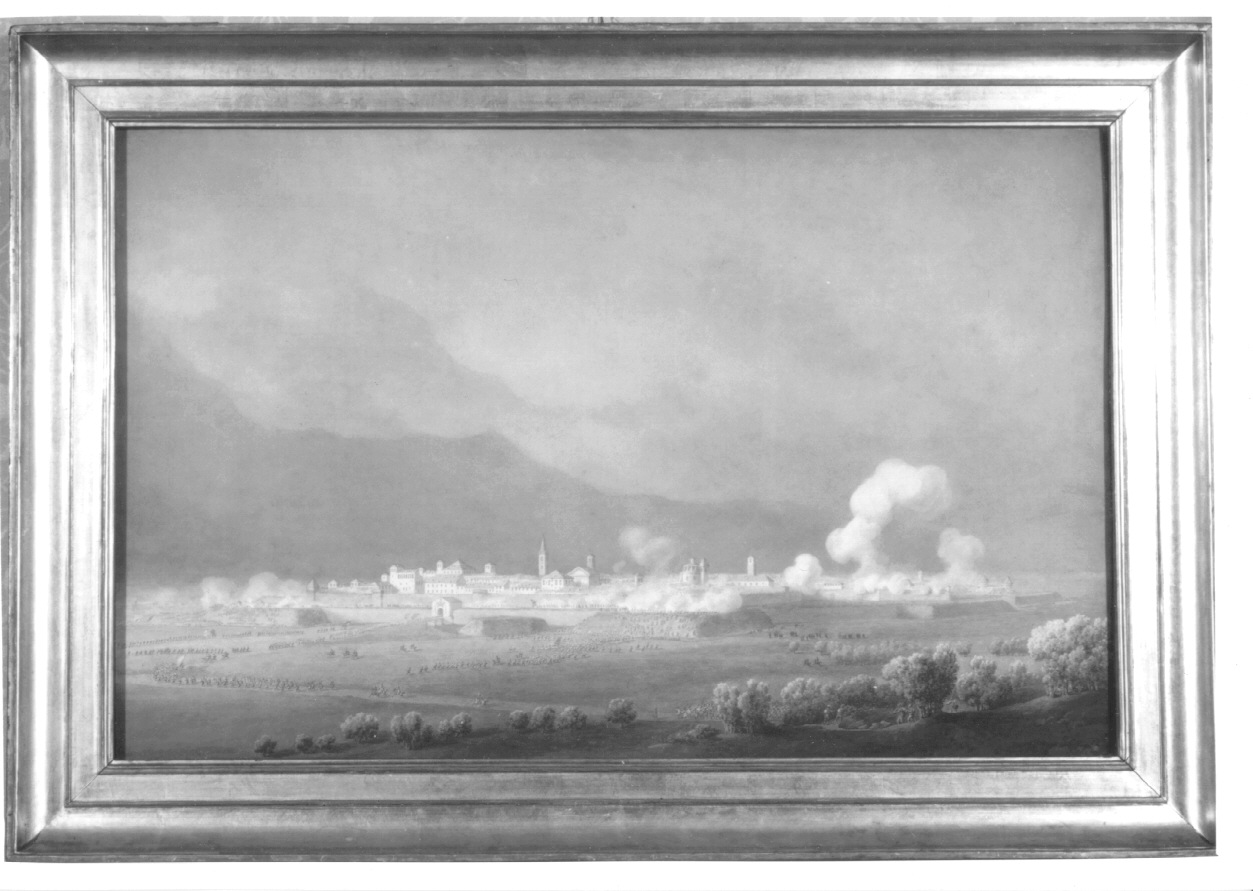 BRICHERASIO, ASSEDIO, assedio di Bricherasio (dipinto, opera isolata) di Bagetti Giuseppe Pietro (prima metà sec. XIX)
