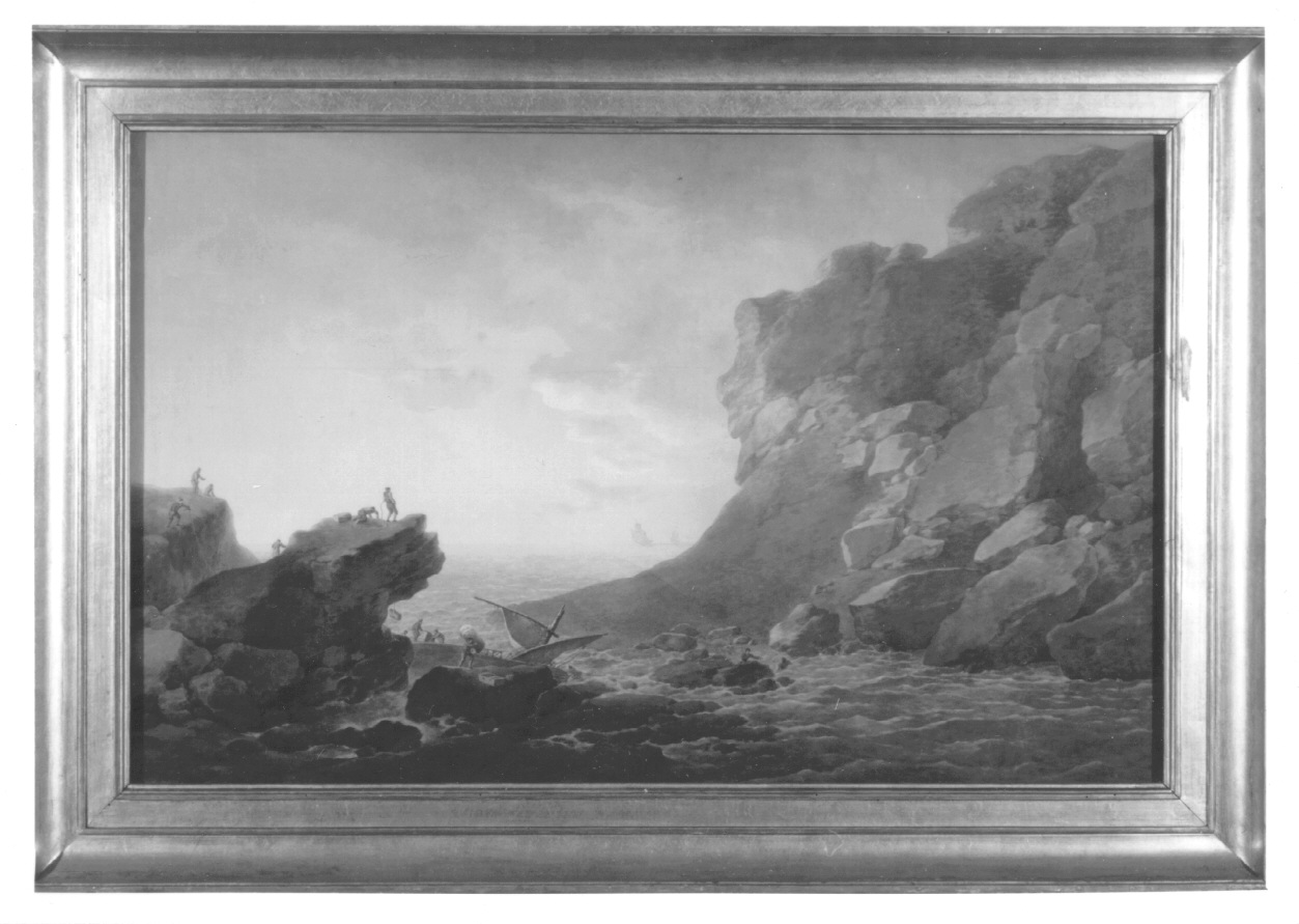 MARE DOPO LA BURRASCA, marina (dipinto, opera isolata) di Bagetti Giuseppe Pietro (prima metà sec. XIX)