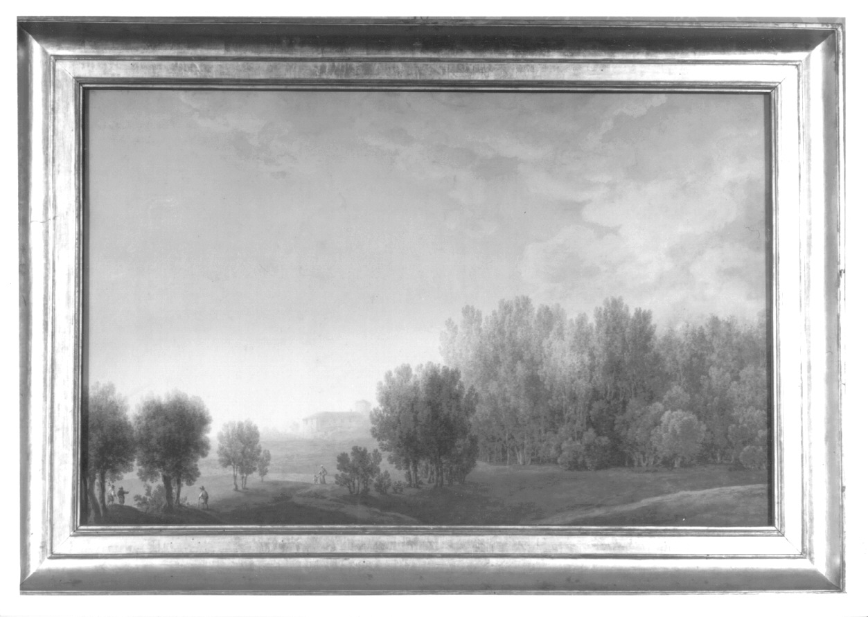 SITO NELL'ASTIGIANO, paesaggio rurale (dipinto, opera isolata) di Bagetti Giuseppe Pietro (prima metà sec. XIX)