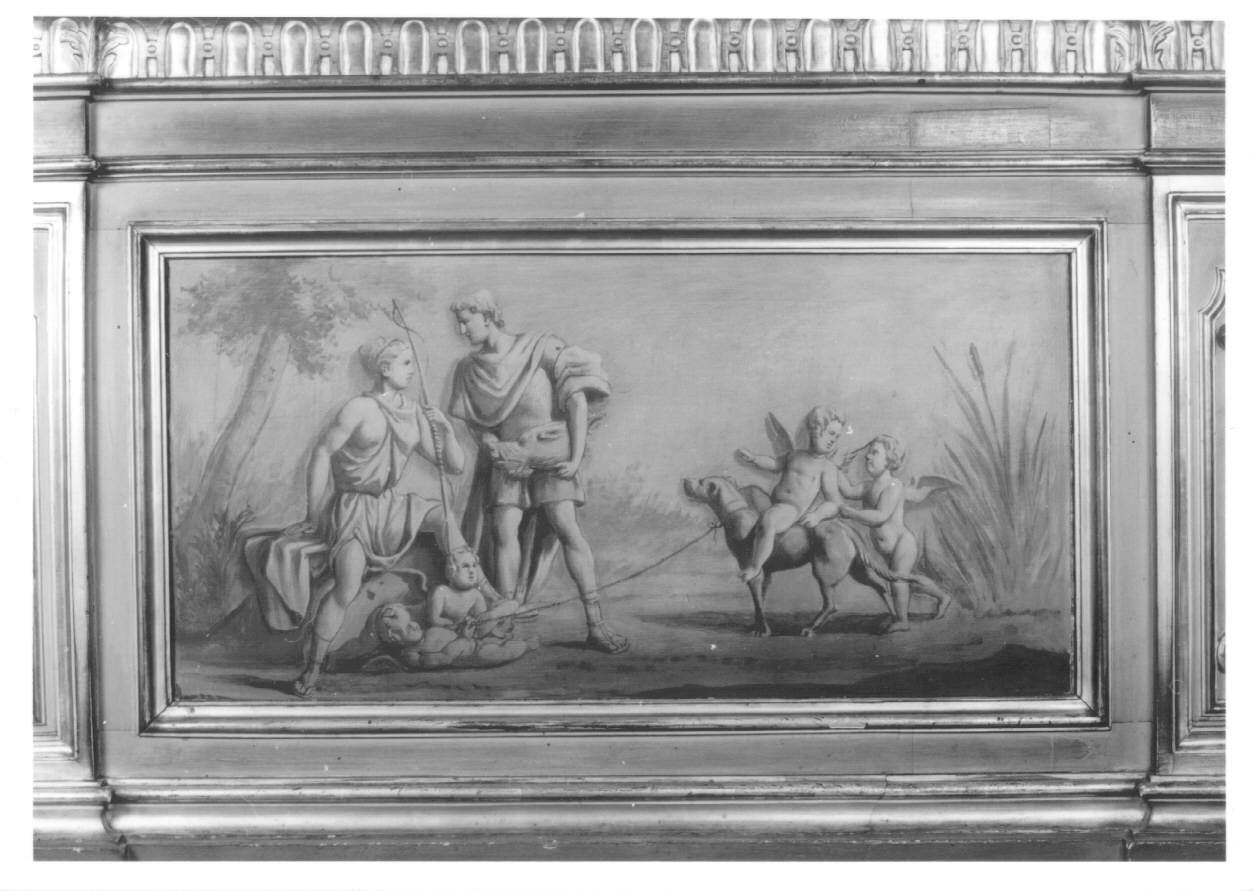 Ercole e il cinghiale di Erimanto (dipinto, elemento d'insieme) - ambito piemontese (seconda metà sec. XIX)