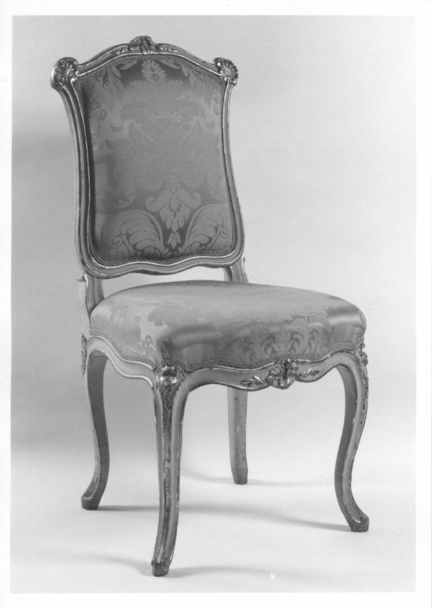 sedia, elemento d'insieme - ambito piemontese (metà sec. XVIII)