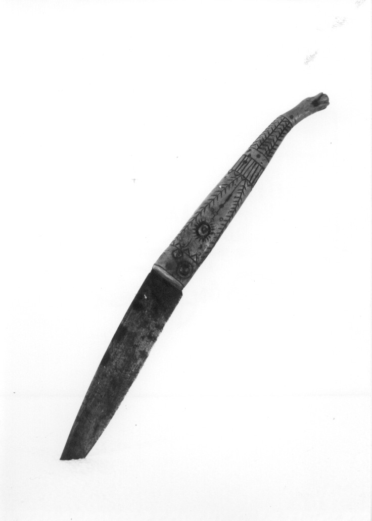 coltello, a serramanico - ambito abruzzese (secc. XIX/ XX)
