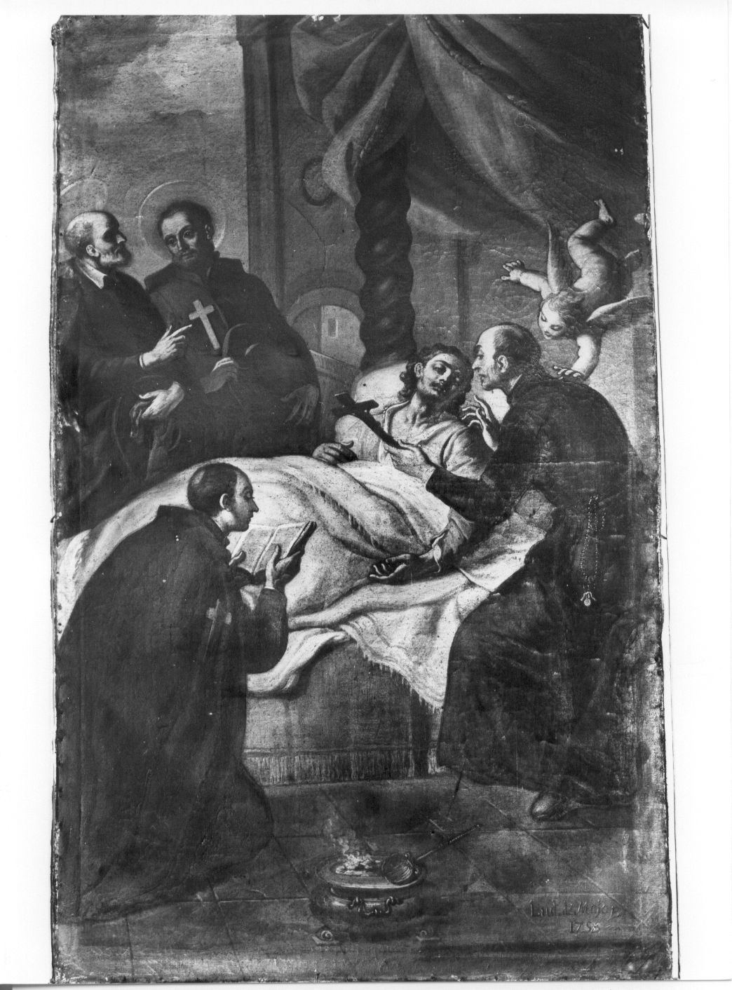 morte di Virgilio de Crescenzi (dipinto) di De Maio Ludovico (attribuito) (sec. XVIII)