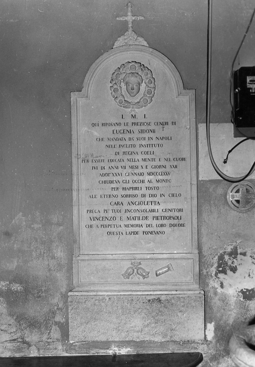 lapide commemorativa, opera isolata - bottega Italia centrale (sec. XIX)