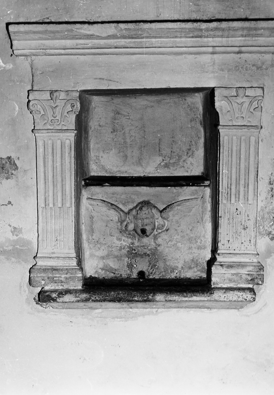 lavabo da sacrestia, opera isolata - bottega Italia centrale (sec. XVI)