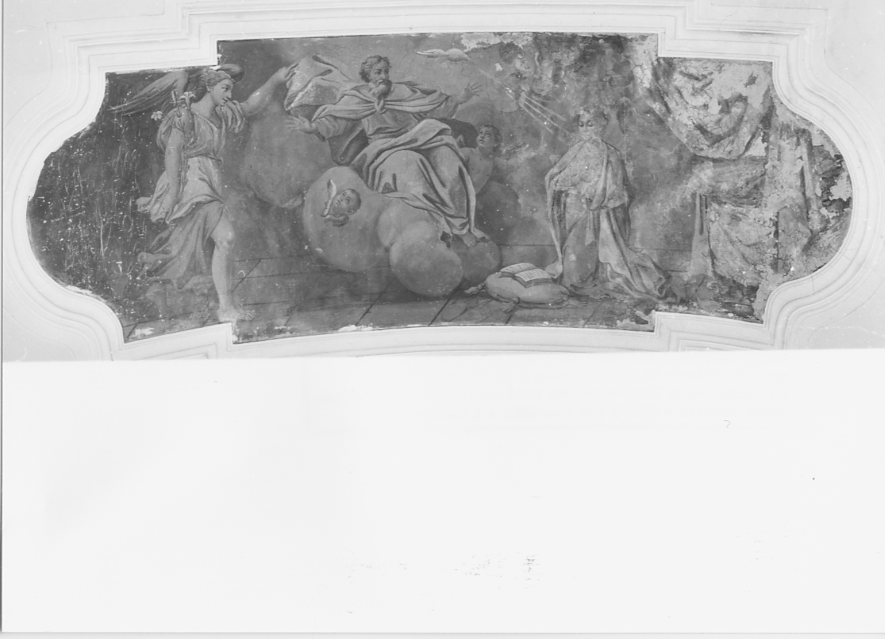 Annunciazione, Dio Padre e Colomba dello Spirito Santo, Annunciazione, Dio Padre e Colomba dello Spirito Santo (dipinto, opera isolata) - ambito Italia centrale (sec. XVIII)