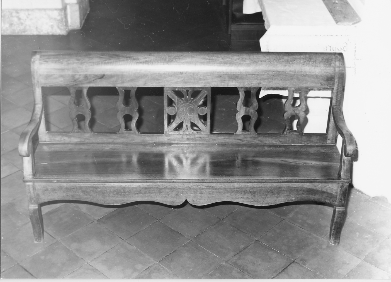 banco da chiesa, opera isolata - bottega Italia centrale (sec. XIX)