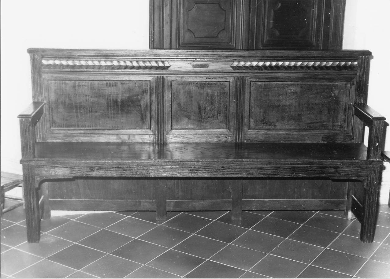 banco da chiesa, opera isolata - bottega Italia centrale (sec. XIX)