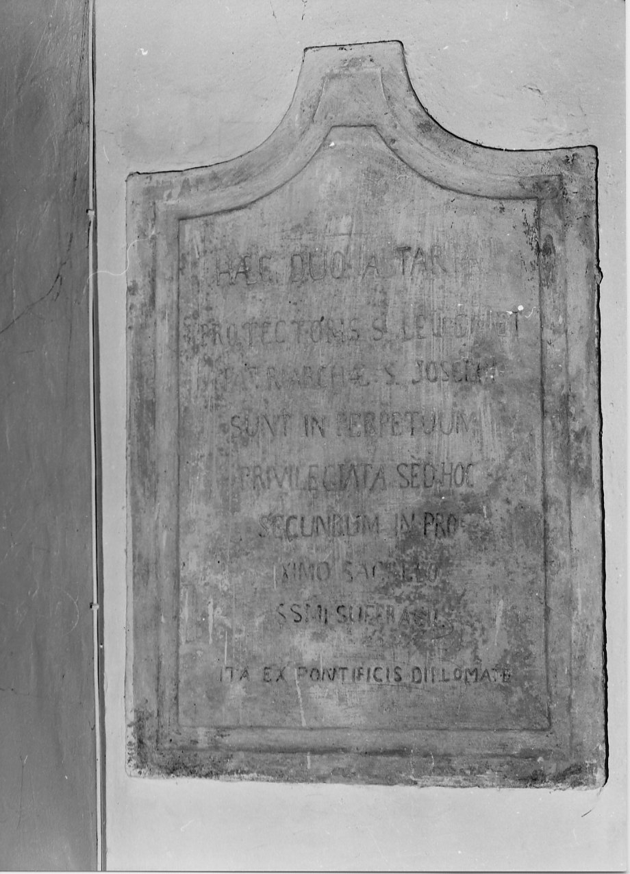 lapide documentaria, opera isolata - bottega Italia centrale (sec. XIX)