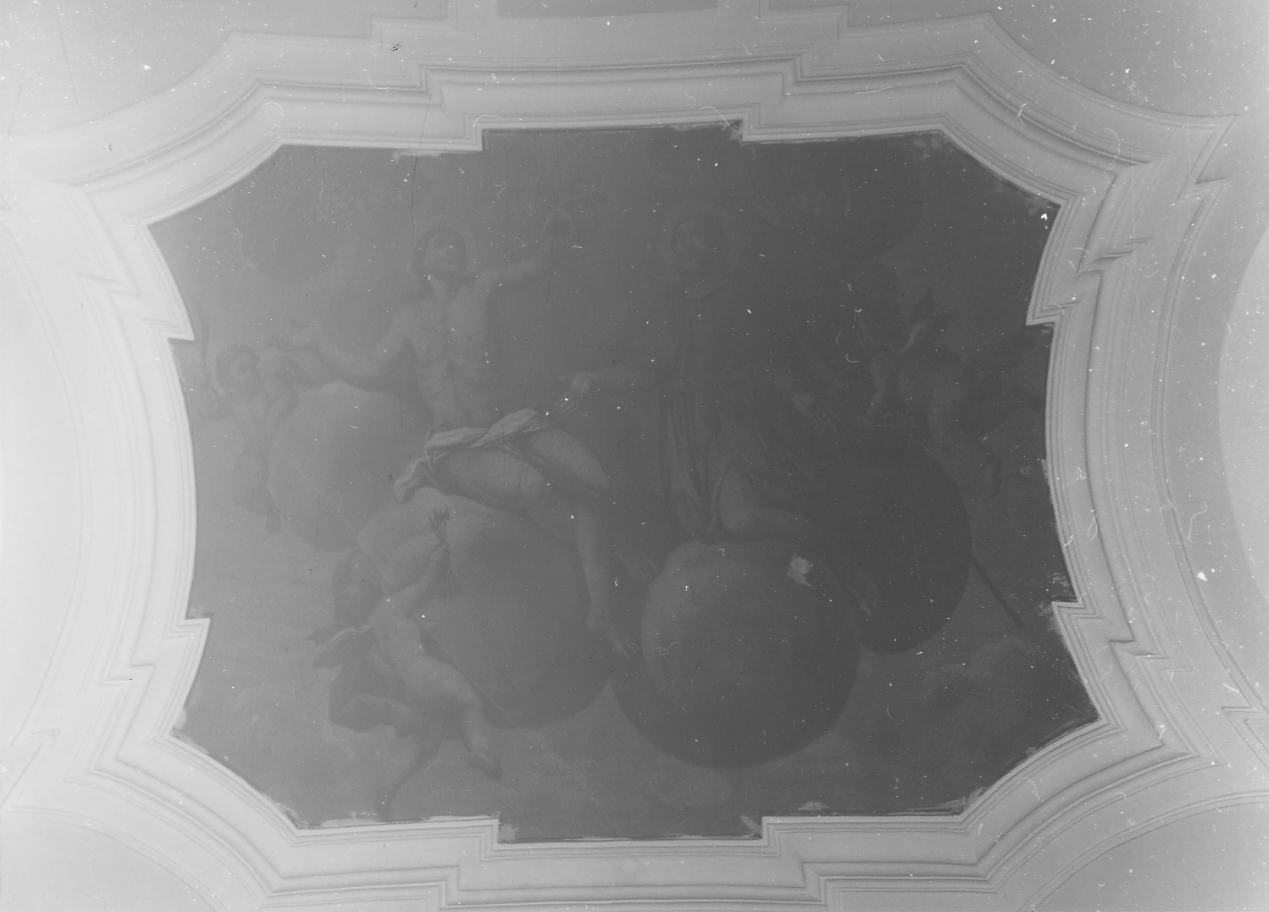 Cristo in gloria e San Rocco, Cristo in gloria (dipinto, opera isolata) - ambito Italia centrale (sec. XVIII)