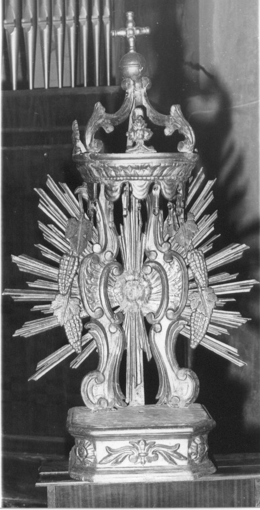 tronetto per esposizione eucaristica, opera isolata - bottega Italia centrale (sec. XVIII)