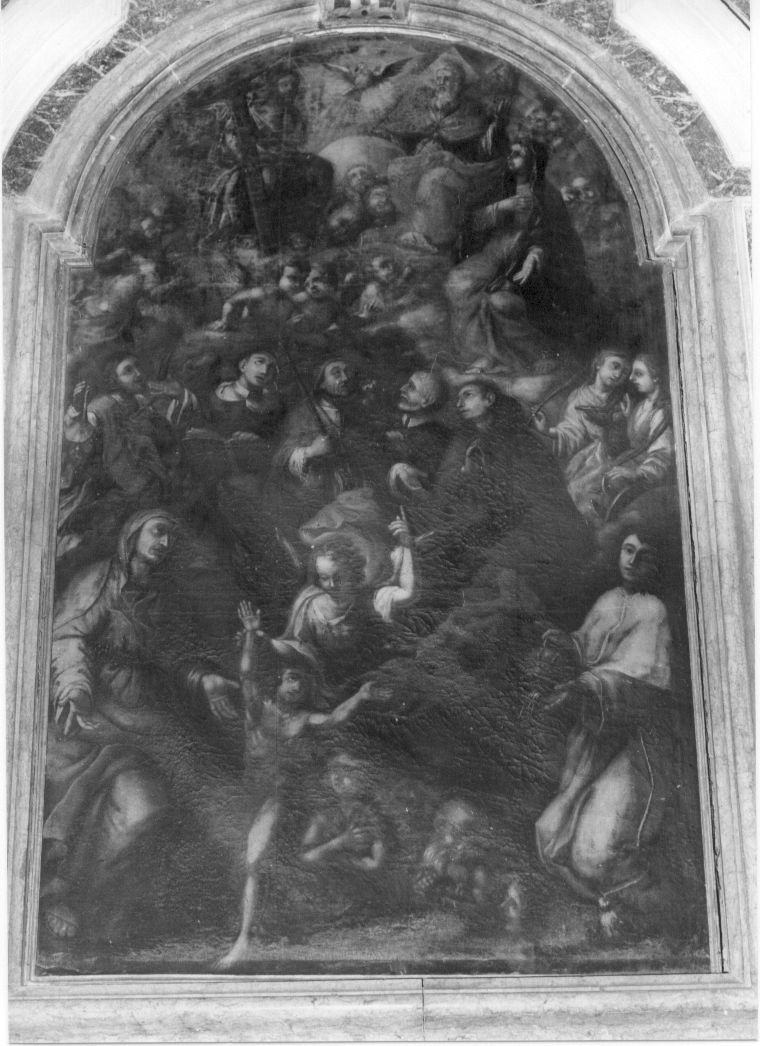 Trinità e Santi (dipinto, opera isolata) - ambito Italia centrale (sec. XVIII)
