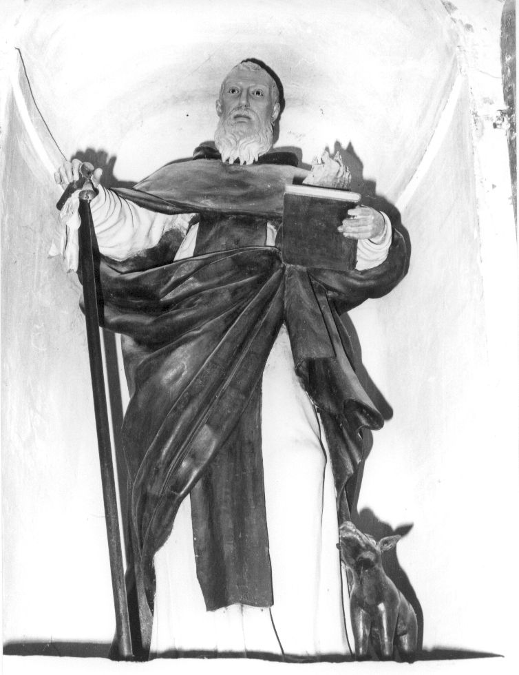 Sant'Antonio Abate (statua, opera isolata) - bottega Italia centrale (sec. XVIII)