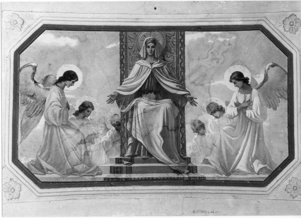 Madonna in trono con angeli, Madonna in trono (dipinto, opera isolata) - ambito Italia centrale (prima metà sec. XX)