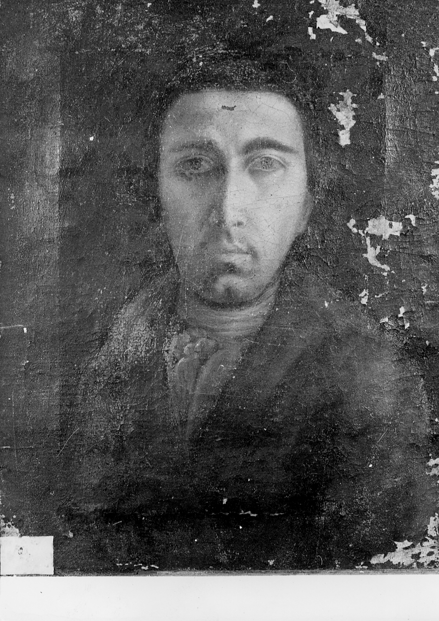 autoritratto di Nicola Tiberi, ritratto d'uomo (dipinto) di Tiberi Nicola (sec. XIX)