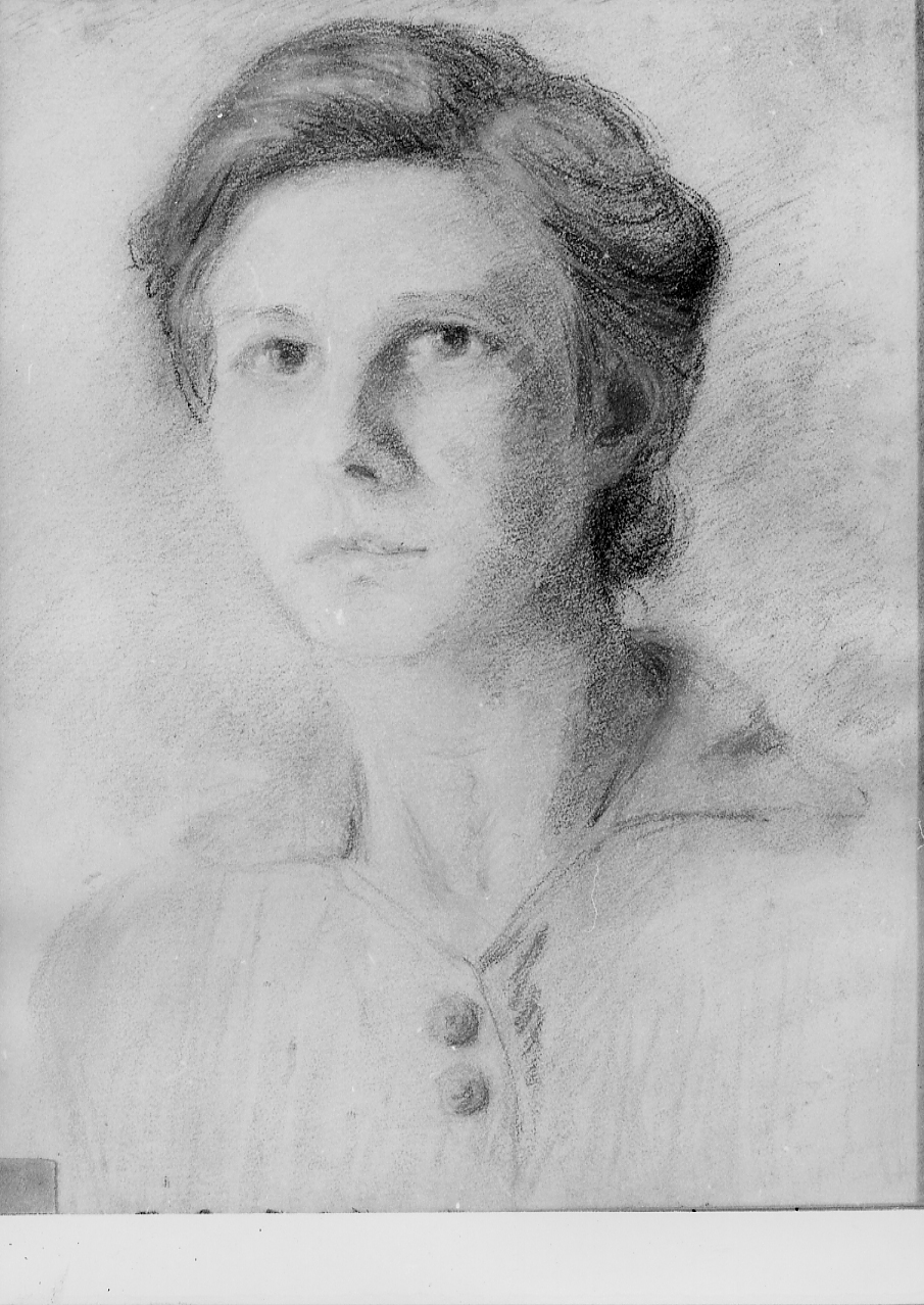 ritratto di donna (dipinto) di Cardone Francesco (attribuito) (inizio sec. XX)