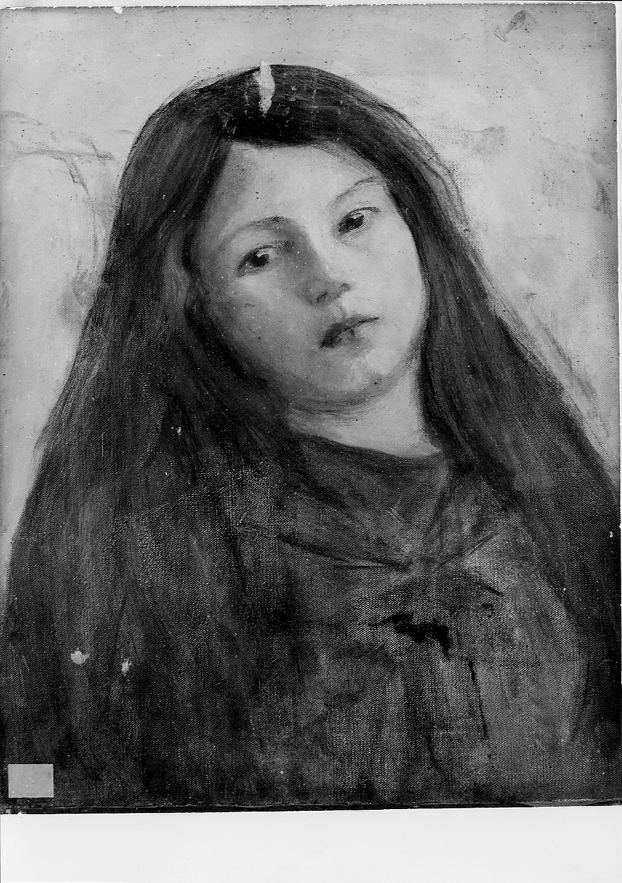 ritratto di fanciulla (dipinto) di Cardone Francesco (attribuito) (fine sec. XIX)