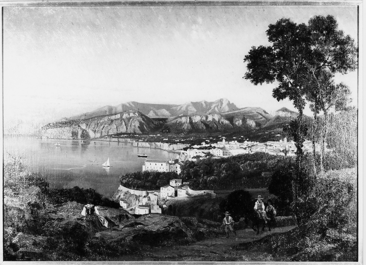 veduta del golfo di Sorrento, paesaggio (dipinto) di Palizzi Nicola (sec. XIX)