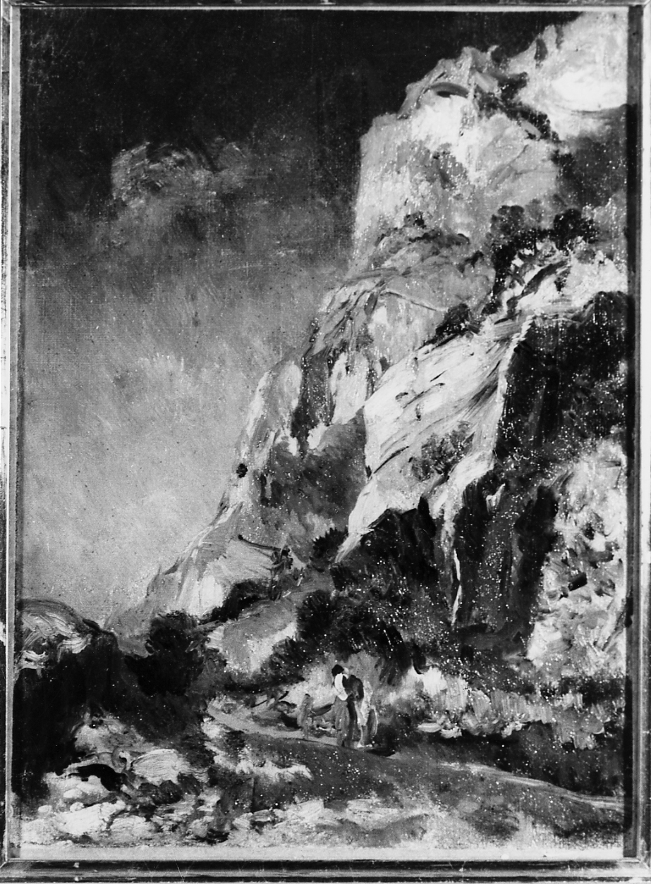 paesaggio montano, paesaggio (dipinto) di Palizzi Nicola (sec. XIX)