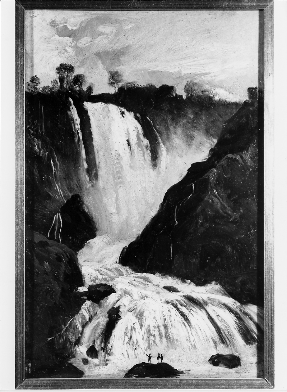 cascata di Terni, 1858, paesaggio (dipinto) di Palizzi Nicola (sec. XIX)