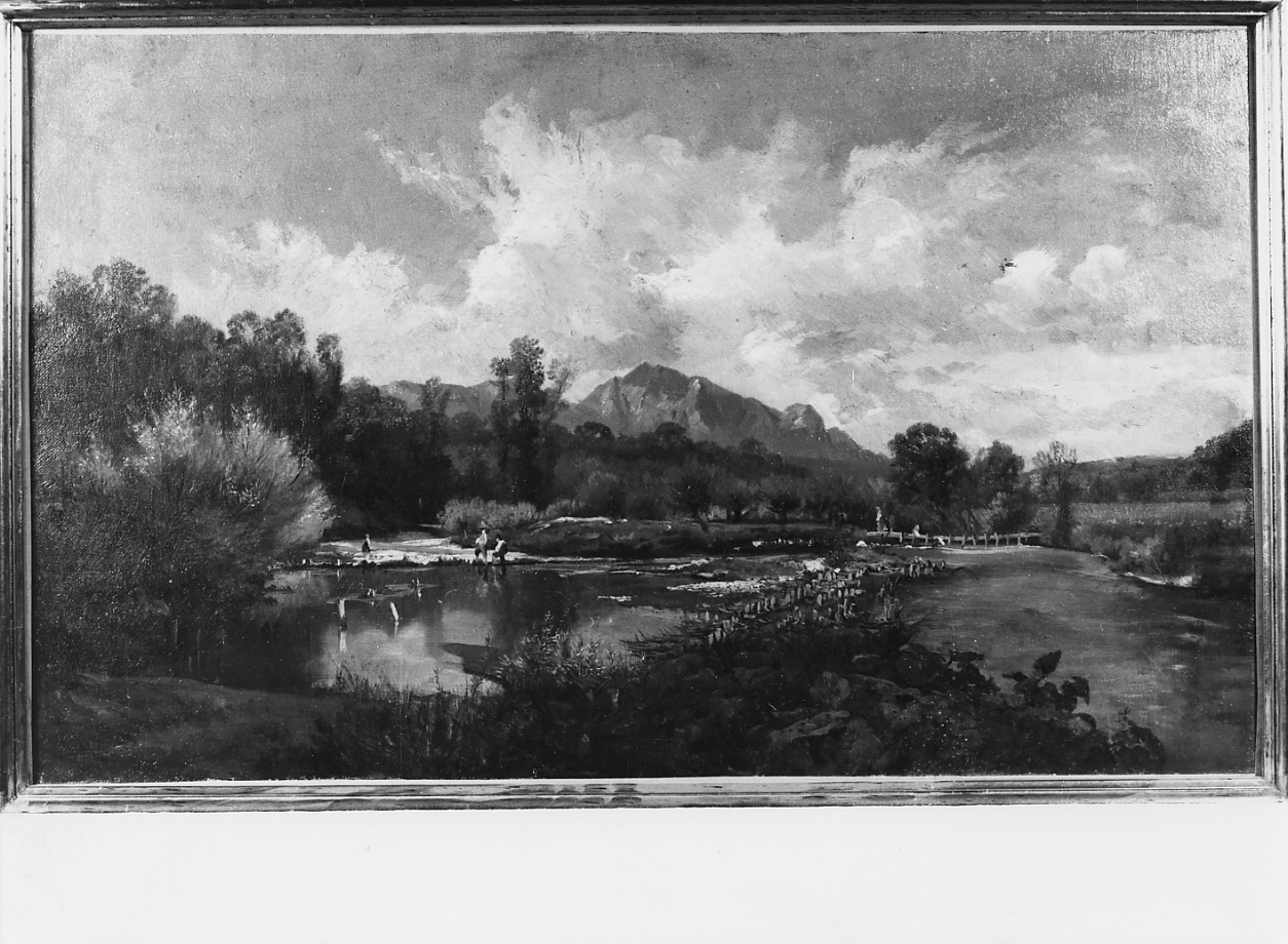 la sorgente del Serino, paesaggio (dipinto) di Palizzi Nicola (sec. XIX)