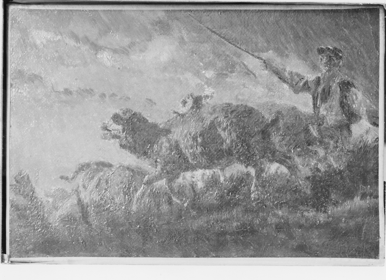 scena pastorale (dipinto) di Palizzi Filippo (sec. XIX)