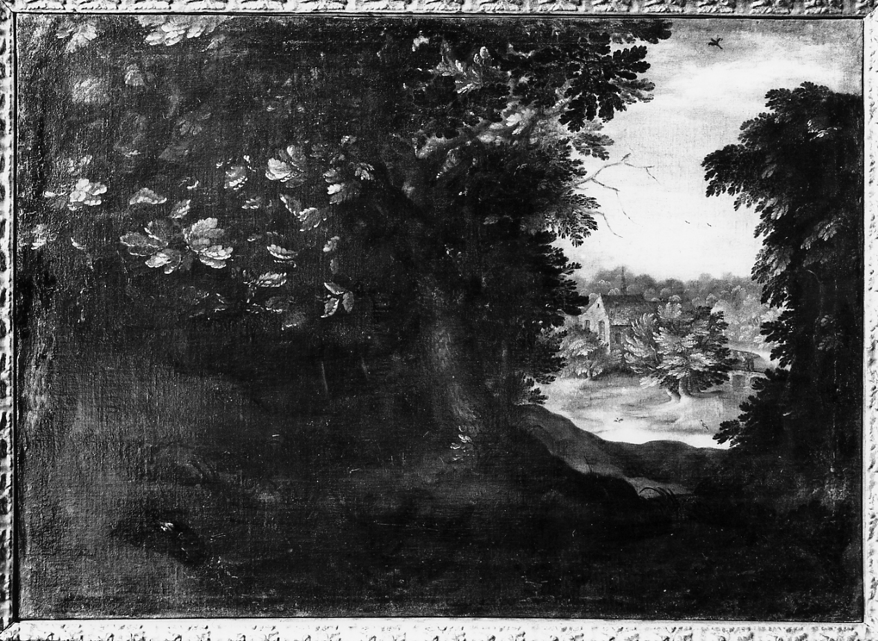 paesaggio con alberi (dipinto) di Bril Paul (attribuito) (fine/inizio secc. XVI/ XVII)
