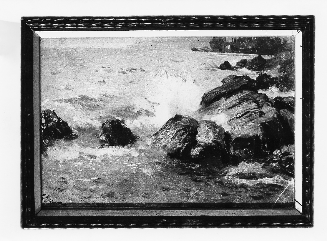 paesaggio marino (dipinto) di Essuva G (sec. XIX)