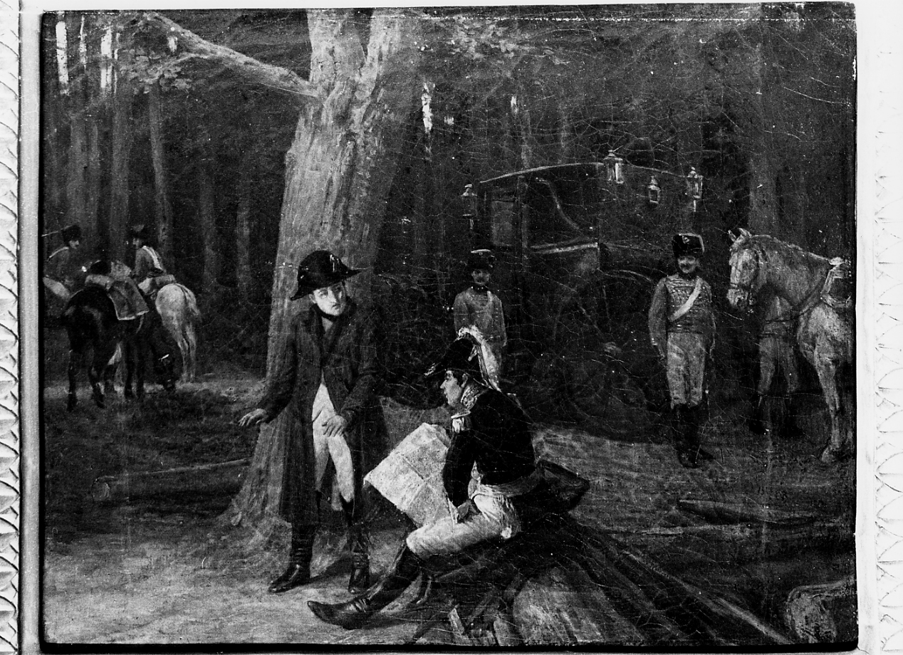 Napoleone a colloquio con un comandante (dipinto) di Bukoloff Arienti (sec. XIX)