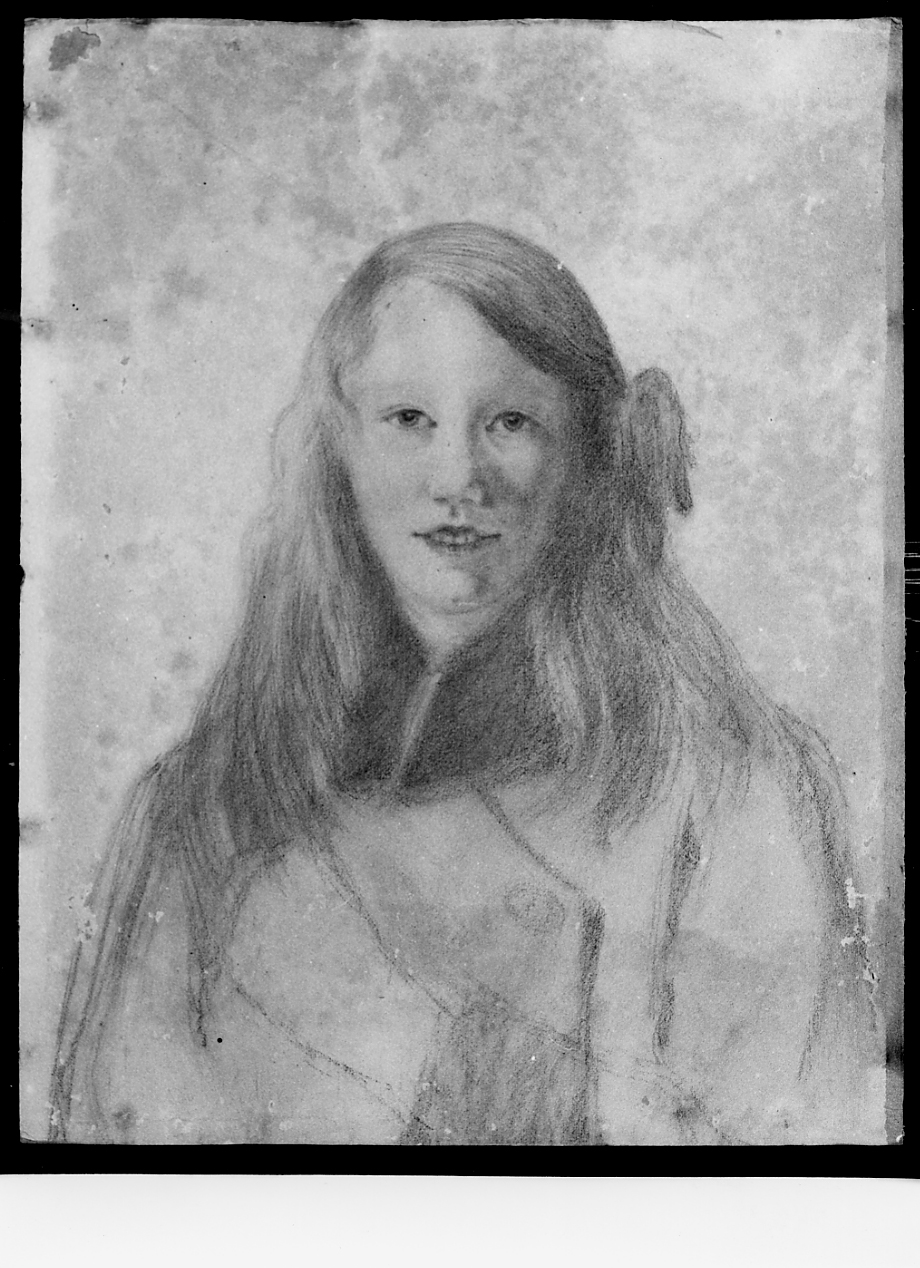 ritratto di ragazza (disegno) di Cardone Francesco (sec. XX)