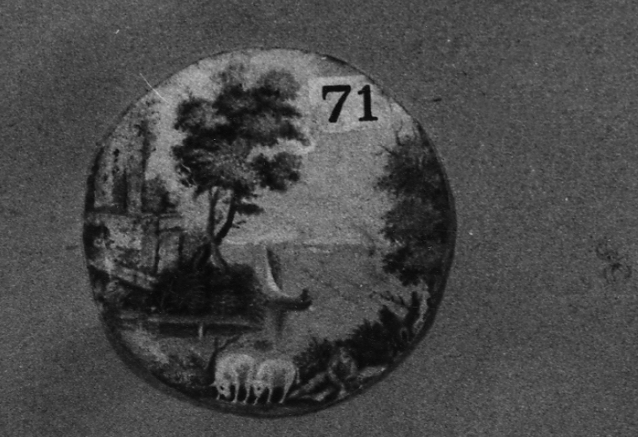 paesaggio con pastore (dipinto) di Clocher Antonio (attribuito) (sec. XIX, sec. XIX)