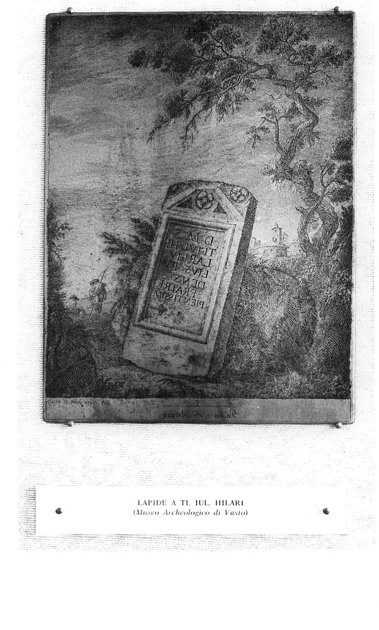 lapide a Tito Iulio Hilari, lapide (stampa) di Tiberi Nicola (sec. XVIII)
