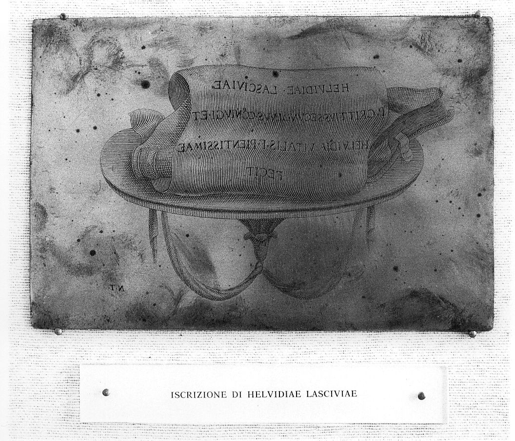 iscrizione di Helvidiae Lasciviae, iscrizione (stampa) di Tiberi Nicola (sec. XVIII)