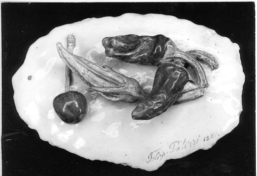 peperoncini e ciliegia (posacenere) di Palizzi Filippo (sec. XIX)