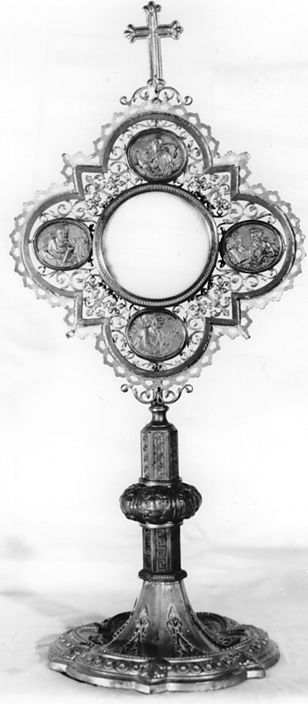 reliquiario - a ostensorio - ambito Italia centrale (sec. XIX)