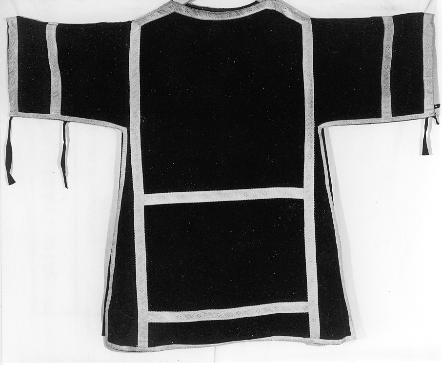 tunicella, elemento d'insieme - manifattura italiana (secondo quarto sec. XIX)