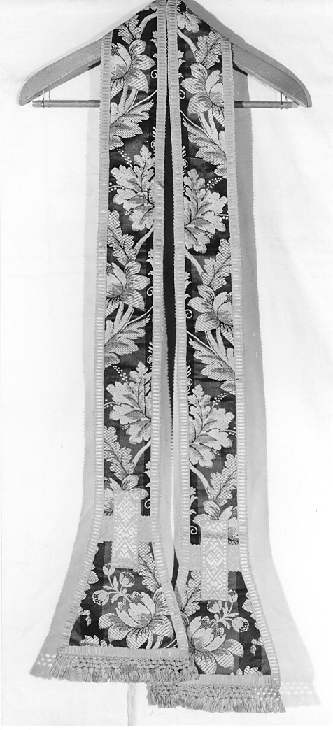 stola, elemento d'insieme - manifattura francese (secc. XVIII/ XIX)