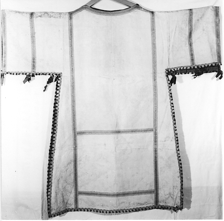 tunicella, elemento d'insieme - manifattura italiana (sec. XIX)