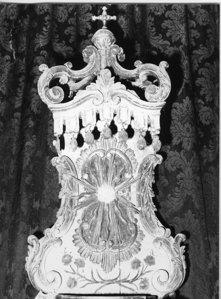 tronetto per esposizione eucaristica, opera isolata - bottega Italia centrale (sec. XVIII)
