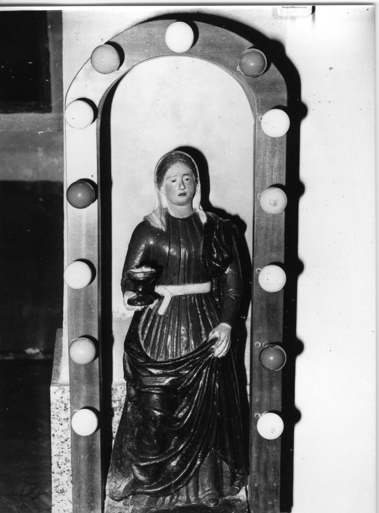 Santa Lucia (statuetta devozionale, opera isolata) - bottega Italia centrale (sec. XVII)