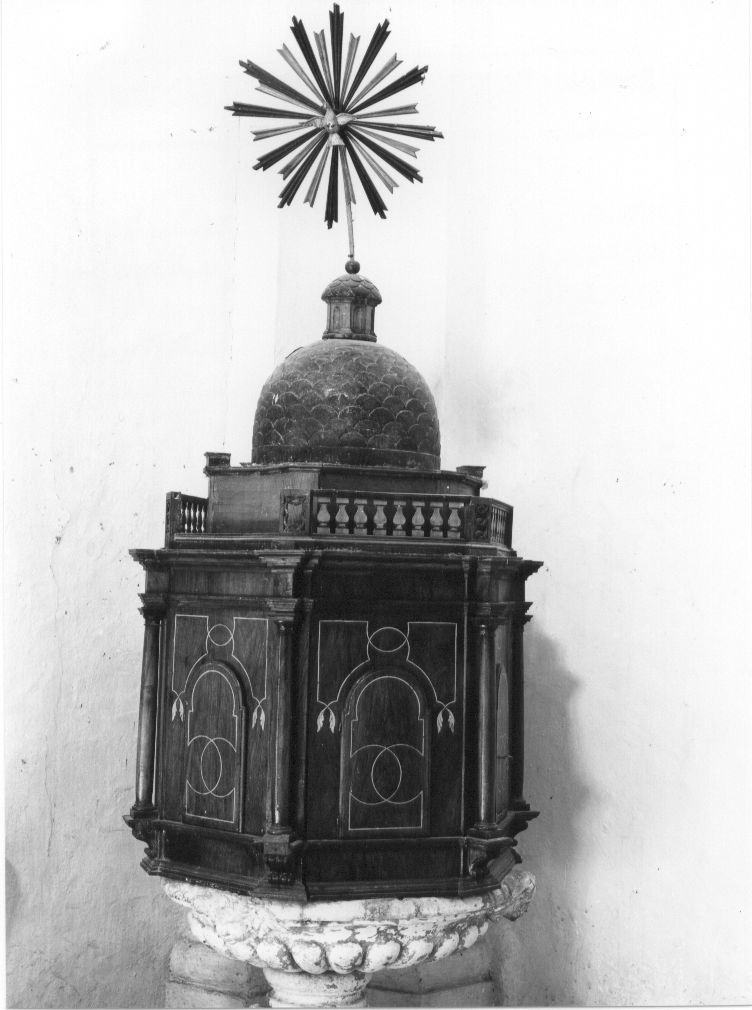 coperchio del fonte battesimale, opera isolata - bottega Italia centrale (sec. XVIII)