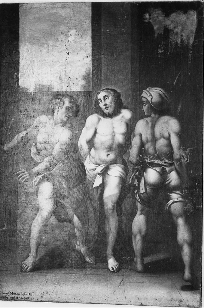 flagellazione di Cristo (dipinto) di Martinez Giuseppe (inizio sec. XVIII)