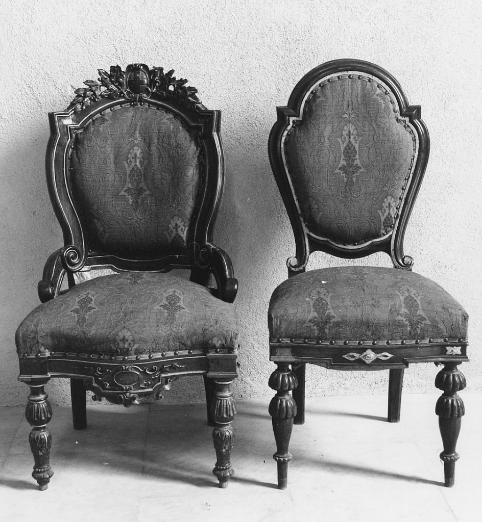 poltrona, insieme - ambito italiano (inizio sec. XX)